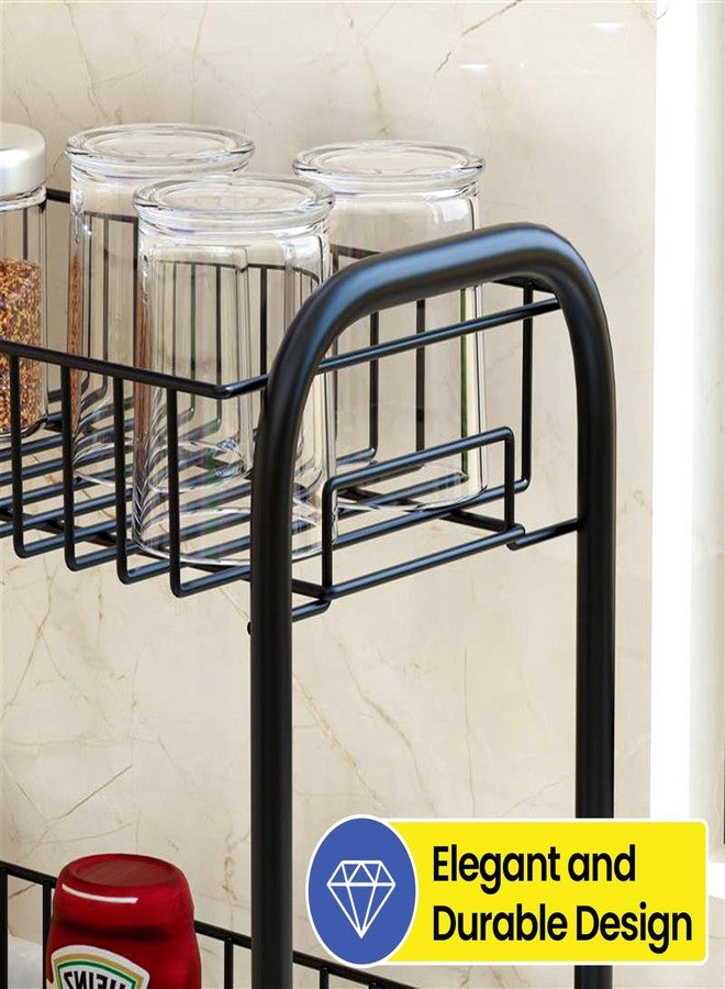 WonderStand MIRA | منظم حاويات توابل معدني من طبقتين للمنزل/المطبخ (أسود) - Image 5